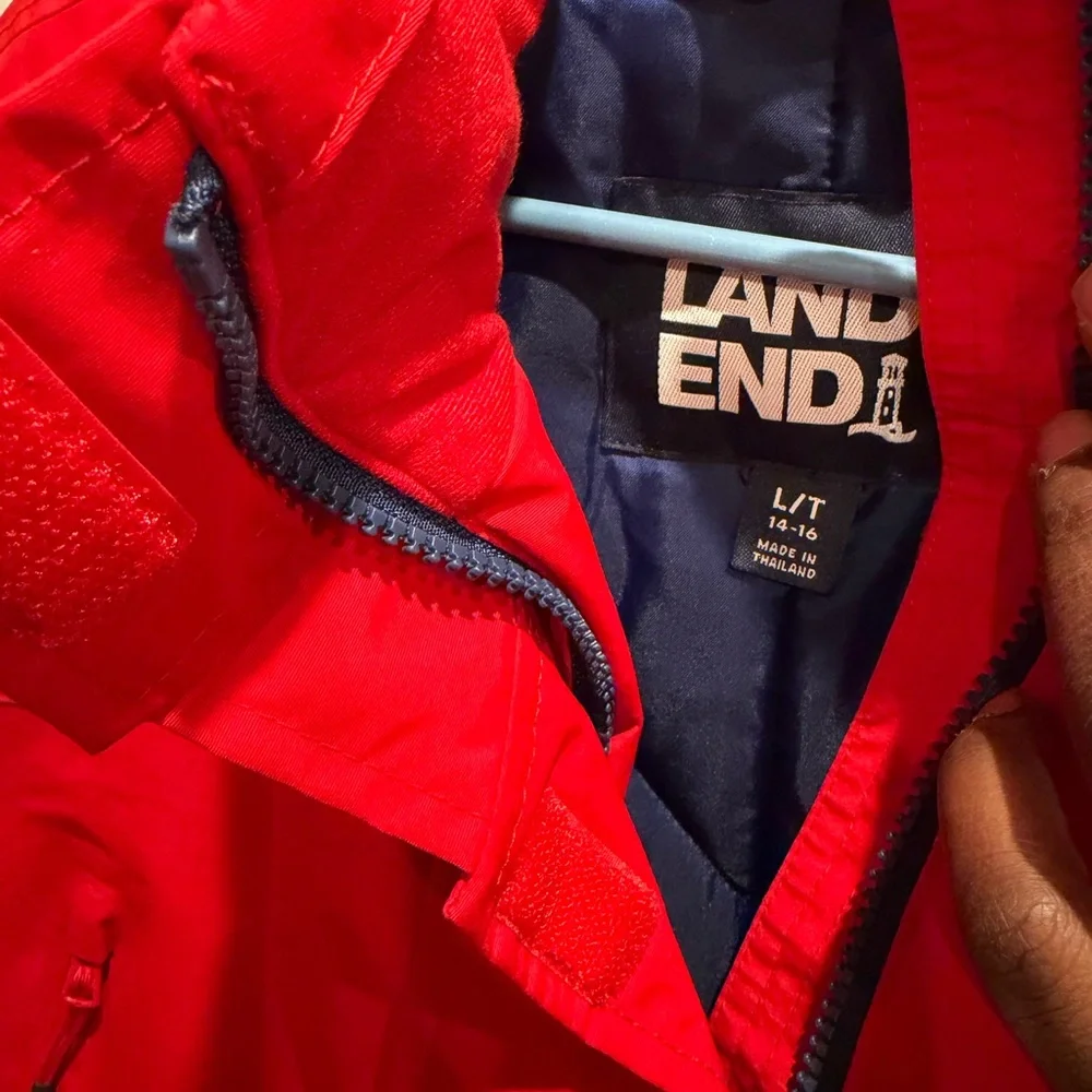 Lands' End Squall Waterproof‎ Insulated Winter Stadium Maxi Coat- Red, Women's L